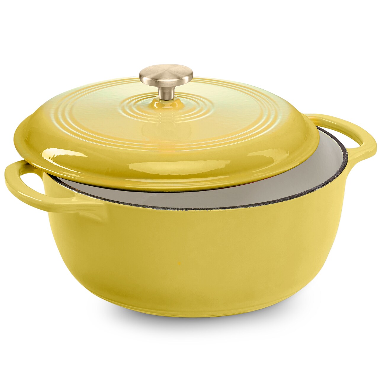 Best Choice Products 7.5 Quart Enamel Cast-Iron Dutch Oven, Heavy-Duty Cookware w/ Dual Handles, Lid